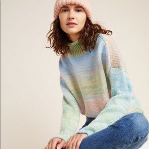 NWT 525 AMERICA Space Dyed Mock Neck Sweater Sz Sm